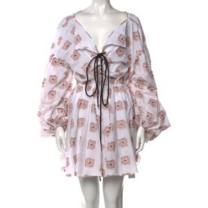 Caroline Constas Floral Print Mini Dress
